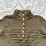 Talbots  Womens Size MP Sweater Long Sleeve Green Coquette Office Business Fall Photo 1