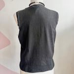 Charter Club  Black Sweater Vest Top, Classic Knit Sleeveless 90s Gothic Large‎ Photo 2