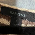 EXPRESS  Y2K Babydoll Knit Top Size S  Brown Beige Striped 3/4 Sleeve Longline Photo 1