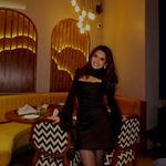 House Of CB Toira Draped Corset Dress, Black, Medium Photo 7