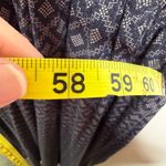 Gap Long Maxi Casual Dress Woman’s Size XL Geometric Diamond Print Navy Blue Photo 6