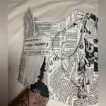 Akira Read The News Black and White Lace Up Underbust Corset XL Photo 3