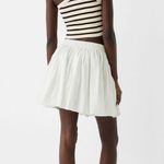 Bershka One Shoulder Contrast Piping Knitted Top Ecru Black M Photo 3