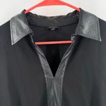 Talbots Dress Size 12 Faux Leather Trim Stretch Sheath Business Office Work Photo 6