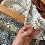 Madewell Linen-Cotton Pull-On Paperbag Shorts in Stripe White Blue Size L Photo 3