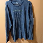 Lucky Brand  Navy Graphic Long Sleeve Sleep Tee nightgown size XL Photo 1