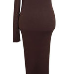 Jolie & Joy Brown Ribbed Knit Bodycon One Photo 0