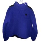 Under Armour Women's UA Sherpa Fleece Mock Neck Jacket Pullover Blue / Black Size XL NWOT Photo 1