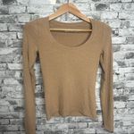 Abercrombie & Fitch EUC Tan Ribbed Long Sleeve Top Size Small Photo 0
