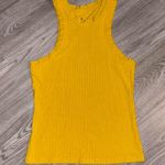 Free People Movement  Yellow Ribbed Tank Top Photo 0