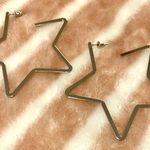 Silver Star Hoop Earrings Photo 0