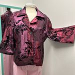 Susan Graver  Iridescent Tonal Patchwork Velvet Flocked Jacket Photo 0