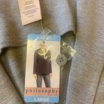 Philosophy  NWT jacket blazer Large Mist Grey Heather one button front po… Photo 4