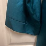 Icollection Teal Short Satin Robe Blue Size L Photo 4