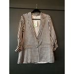 Cami NYC  Owen blazer in black gingham 100% silk relaxed boyfriend fit for fall L Photo 1