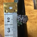 Natural Emerald Tanzanite Sterling Silver Marquise Ring Size 7 Purple Photo 4