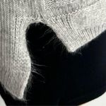 Oversize Knit Hooded Sweater Gray Size M Photo 3