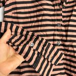J.Crew Black & Tan Striped Popover Henley Top Style: 41253 Photo 5
