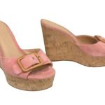 Veronica Beard Donata Suede Sandals Wedges in Pink Photo 2