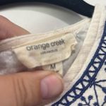Orange Creek  Navy‎ White Embroidered Top medium Photo 2