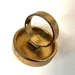 Gold tone and pink cocktail ring Photo 3