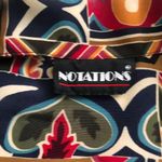 Notations 90s Vintage  Brown red tribal patchwork pattern button up down casual streetwear shirt short sleeve- Photo 2