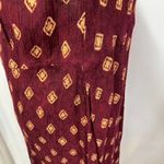 Vintage Rabbit Rabbit‎ Rabbit Rayon Slip Dress Womens M USA Made Maroon Gold Purple Size M Photo 7