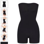 SKIMS NEW  Seamless Sculpt Strapless Shortie Bodysuit Onyx Size XXL 2X Photo 13
