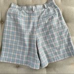 Liz Claiborne Vintage 80s  Plaid High Rise Front Pleat Shorts 12 14 Photo 4