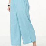 Wynne Layers Cream White Wide Leg Linen Blend Ankle Crop Pull On Pants M Size M Photo 0