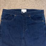 Anthropologie Pilcro Essential Low-Rise Pull-On Knit Flare Jeans Dark Denim 27 Photo 4