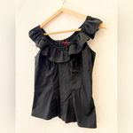 Hell Bunny  Black Ruffled Sleeveless Blouse Photo 3