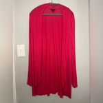 J.Jill Wearever Cranberry Red Open Front Cardigan XL Soft Stretch Travel Knit Photo 1