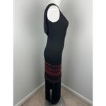Nita Ideas Beaded Red Black Mesh Form Fitting Dress Size 4 Whimsigoth Y2K 1920s Photo 3