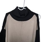 Lety And Me Women Cold Shoulder Mock Turtle Neck Tan Black Sweater Size 1X New Size XL Photo 2