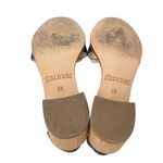 Soludos  Capri Pom Pom Block Heel Navy Strap Sandals Women SZ 6.5 Navy EUC Resort Photo 6