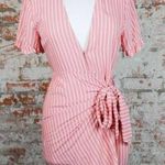 Pink Striped Dress Size M Photo 0