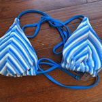 SheIn Blue and White Striped Bikini Top Photo 0