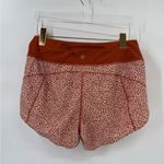 Athleta  Run With It Printed‎ 3.5" Shorts XS Cheetah Rust Orange Photo 2