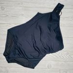 Michael Kors  Iconic Solids One Shoulder One Piece Swimsuit Black Sz 16 swimwear Photo 7