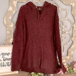 Chunky Oversized Popcorn Sweater Wine Hoodie Red Photo 4