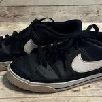 Nike  Court Legacy Sneaker Women's Size 10 Black White Leather Swoosh Photo 0