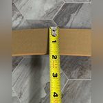 Adrienne Vittadini Tan Gold “AV” Logo Belt S/M Faux Leather Fashion Accessory Photo 4