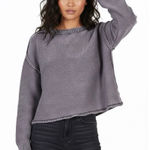 Mustard Seed Knit Cropped Sweater Womens S Purple Cottagecore Cozy Photo 0