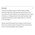 Mate the Label  Organic Fleece Wide Leg Pant Heather Grey Large MSRP $138 Photo 3