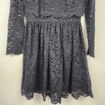 Blugirl Blumarine Black Lace Dress IT 42 US Size 6 Long Sleeve Knee Length NWT Photo 2