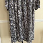 CHAPS Vintage Inspired Navy Floral Midi Dress Romantic Cottage Blue White Modest XL Photo 9