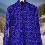 Columbia EUC‎  Purple Patterned Half-Zip  fleece top - size M Photo 0