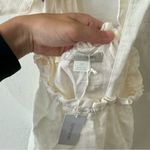 Outerknown  Cream White Smocked Tie Strap Flowy Oasis Top S Photo 4