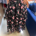 Layered Printed Skirt 100% Cotton Size 10 belt looped wais western Collection Black Photo 11